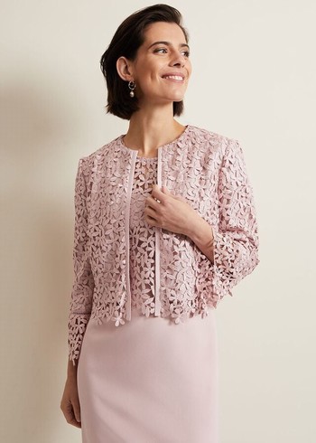 Phase Eight Daisy Lace Jackets Pink USA | 0923678-HQ